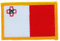 Aufnäher, bestickt, Flagge Malteser, zum Aufbügeln, Wappen