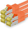 1aTTack.de Cat.7 Netzwerkkabel 5m Orange 5 Stück Cat7 Ethernetkabel Netzwerk LAN Kabel Rohkabel 10 Gb s SFTP PIMF LSZH Set Patchkabel mit Rj 45 Stecker Cat.6a