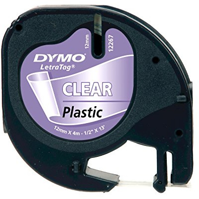 DYMO S0721540-Etiketten, Transparent, Schwarz