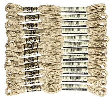 DMC 6-Strand Embroidery Cotton Floss, Light Drab Brown