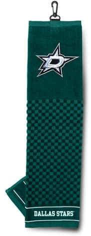 Team Golf NHL Dallas Stars Embroidered Golf Towel Embroidered Golf Towel, Checkered Scrubber Design, Embroidered Logo