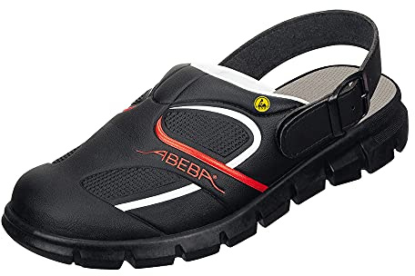 ABEBA 37332 DYNAMIC ESD Verstopfen, OB, A, E, FO, SRC, Schwarz/Rot, Größe 45