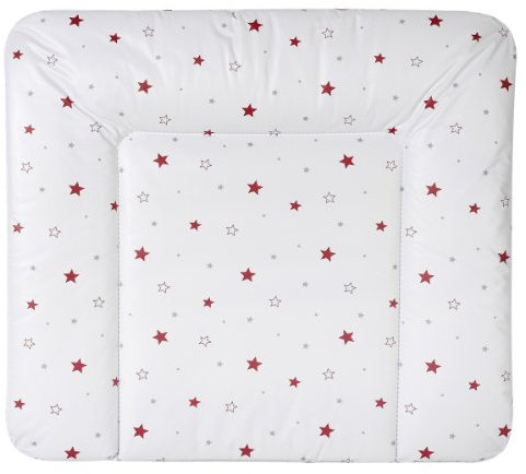 Schardt 1/678 Wickelauflage Sternchen rot, abwischbare Folie, 84 x 74 cm