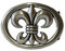 Dark Dreams Gothic Mittelalter LARP Buckle Schnalle für Gürtel Lilie II silberfarbig