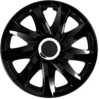 Autoteppich Stylers 16 Zoll Radkappen Radblenden DRF1 Schwarz 4 Stück (Farbe und Größe wählbar!)