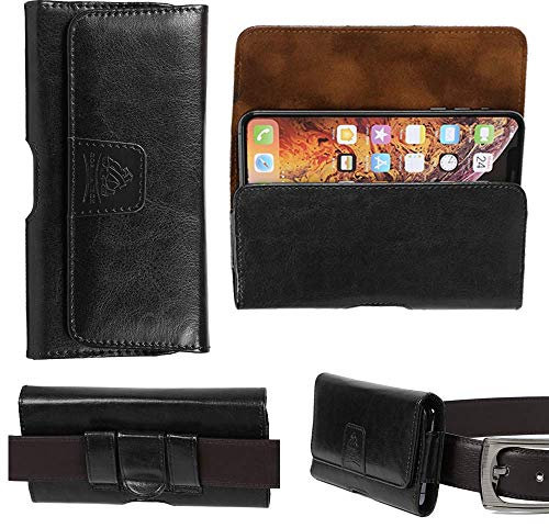 Gorilla Tech Galaxy S21+ 5G,S21 Ultra 5G,S20+,S20 Ultra 5G Black Leather Belt Pouch Case
