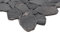 Mosaik Bruch/Ciot uni Neromarquina Marmor Naturstein Küche, Mosaikstein Format: 15-69x8 mm, Bogengröße: 60 x 100 mm, 1 Handmuster ca. 6x10 cm