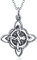 Collar Silver Mountain de plata de ley de 925 milésimas, de 45,72 cm de longitud y con colgante de triqueta de nudo celta para la buena suerte