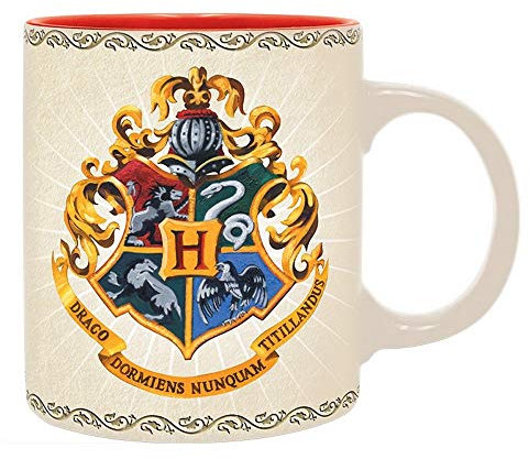 Harry Potter - Premium Keramik Tasse - Hogwarts School Wappen - Geschenkbox
