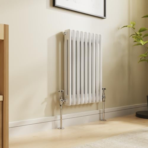 NRG 600x425 Traditional Colosseum Cast Iron Bathroom Radiator Gloss White 2 Panel for Bathroom Living Room and Kitchen