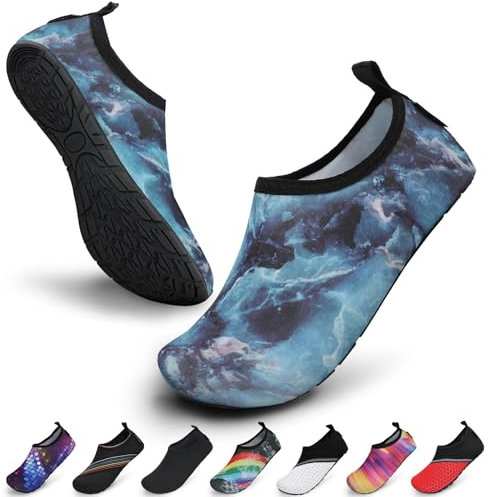 SAGUARO Escarpines Hombre Mujer para Buceo Snorkel Surf Natación Piscina Vela Mares Rocas Río Zapatos para Agua Calzado Playa Zapatillas Deportes Acuáticos (Gris,38/39 EU)