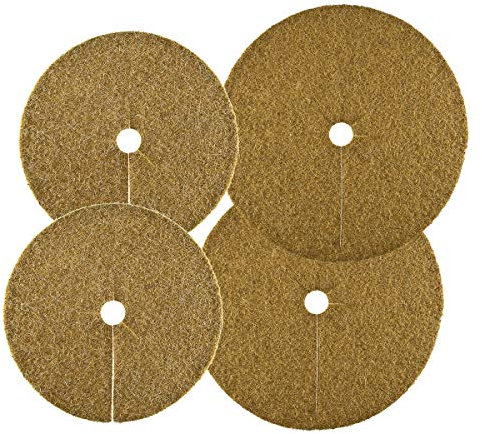 HaGa® Juego de discos de coco – 2 x L Ø 45 cm + 2 x XL Ø 60 cm – Protección de invierno para plantas en maceta – Cubierta para cubeta – Protección contra heladas – Producto 100% natural