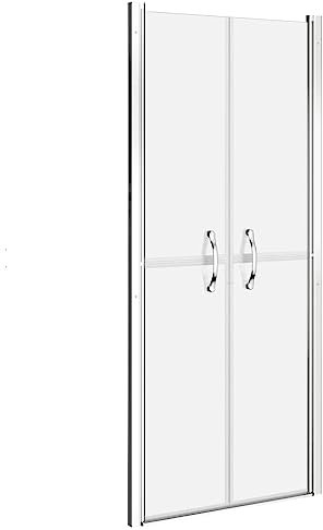 vidaXL Porte de Douche Porte de Cabine de Douche Accessoire de Salle de Bain Paroi de Douche Maison Intérieur ESG Dépoli 76x190 cm