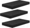 WOLTU Wandregal Wandboard Bücherregal Regale für Deko Wandablagen aus MDF Holz, 3er Set Hängeregal Schwarz RG9372sz-3