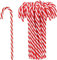 100 pcs zuckerstangen zum hängen ca.15cm baumschmuck Weihnachten anhänger christbaumanhänger (rot)