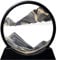 Aoderun Sablier Decoratif 20cm Sablier 3d Art Dynamique Peinture de Sable Qui Coule Rond Cadre Sable Mouvant Deco Bureau Salon Maison (Nouveau Noir,28cm)