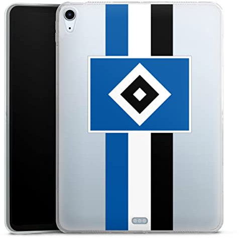 DeinDesign Silikon Hülle kompatibel mit Apple iPad Air 2020 (2020) Case Tablet Hülle Hamburger SV transparent HSV