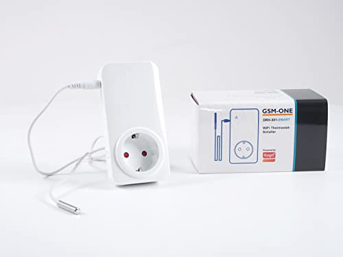 DRH-301-SMART: WLAN WiFi Thermostat- und Fernschalter mit Smartlife App Steuerung. Temperaturwächter inkl. Temperaturalarm, Temperaturhistorie, Fernschalt- und Zeitschaltfunktion, 3500W/16A