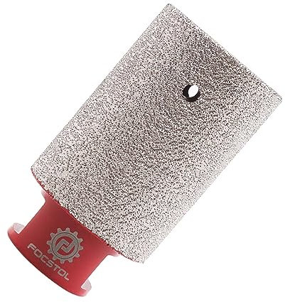 FOCSTOL Broca Fresado Diamante 35mm - Broca de Dedo Diamante para Agrandar, Moldear, Moler y Biselar Redondos Agujeros Existentes en Azulejos Porcelana Cerámica Granito Mármol Piedra M14 Rosca