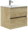 Baikal Mueble de Baño TRIX Fondo REDUCIDO 39cm. Mueble 50cm, 2 cajones, suspendido en Pared. Varios Acabados y Medidas. Mueble Montado. 2 Cajones 50 cm Nature