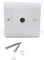 TV Aerial Socket Coaxial Coax Wall Faceplate Outlet White TV Point TV/FM (Single Socket)