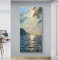 RGVV Handgemalte Acrylbilder Abstrakt,Original Handgemalte Kunst-Wanddekoration, Rahmenlos, Strukturiertes Ölgemälde, Ozean-Kunstbilder, Große Wandmalerei Für Wohnzimmer, Schlafzimmer,50X100Cm(19.6X3