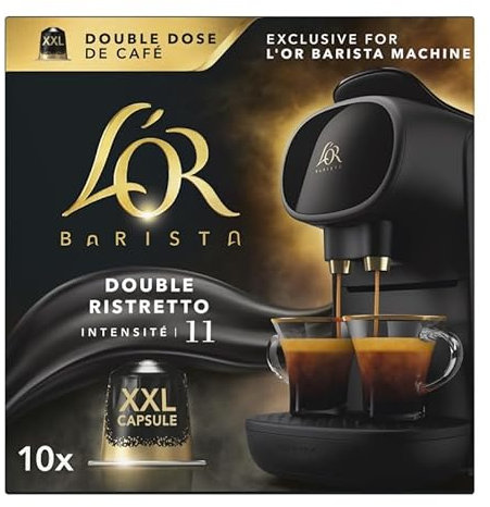 L'OR Barista Double Ristretto Caps 104G - Capsules de café intenses pour machine à café - Saveur raffinée et persistante - 10 boissons riches en arômes. - Le Lot De 3