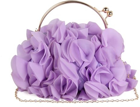 LHHMZ Pochette floreale da donna Borsa da sera floreale Elegance Borse da sposa e da ballo