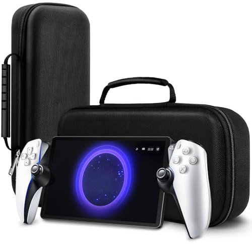 ivoler Case for PlayStation 5 Portal Remote Player, PS5 Console Hold accessories Portable Traveler Deluxe Carrying-All Protective Hard Storage protection Bag - Black