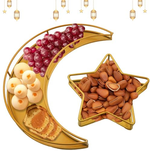 Ramadan Tablett,Mond Stern Serviertablett,Eid Mubarak Tablett,Ramadan Tray,Ramadan Dekorationen Mond Tablett,Eid Mubarak Dekoration,Ramadan Essen Dessert Tablett,für Dessert Gebäck Ramadan Deko,رمضان