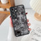 XIZYO Hülle für Samsung Galaxy S24 Plus, Transparent Matt Rose Floral Blume Muster Stoßfeste Handyhülle, Weiche TPU Stoßstange Schutzhülle, Schwarz