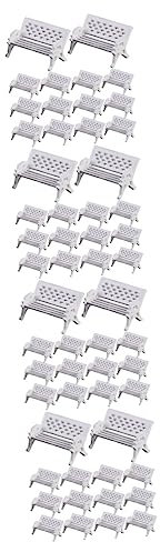 TOYANDONA Accessoires 80 Pièces décoration de Chaise de Parc Nains de Jardin féeriques Mini bancs en Plastique Petite Maison canape Figurine Mini bancs de Jardin déco Petit Banc de Jardin