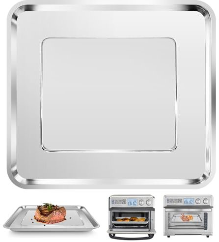 GWY Air Fryer Tray Replacement for Cuisinart TOA-95 Toaster Air Fryer Convection Oven, 14.5 * 11.6'' Non-stick Mesh Air Fryer Stainless Steel Basket Wire Rack Accessories Parts, Dishwasher Safe