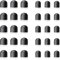 Lot de 15 paires d'embouts en caoutchouc pour stylets (0,5 cm et 0,7 cm) - Embouts de rechange pour écran tactile - Souple - Anti-rayures - Extrémités universelles