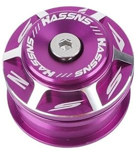 wanhaoaony Fahrrad Steuersatz Mountain Bike Headset 44mm MTB Tapered Headset Bicycle Steering Bearing 1 1/8 Integrated with Cap Straight Tube Fork SteuersäTze (Color : HA Purple)