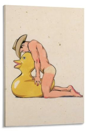 Lgbtq Gummiente Gay Art Poster, Queer, Leinwand, Wandkunst, Bauernhaus, Galerie, ästhetische Raumdekoration für Schlafzimmer, Badezimmer, 40 x 60 cm