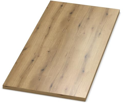 AUPROTEC Tischplatte 19mm Eiche Evoke Coast 1200 mm x 600 mm Holzplatte Dekor Spanplatte mit 2mm ABS Kante Auswahl: 120x60 cm