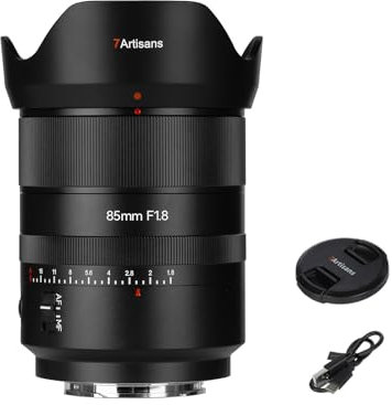 7artisans Objectif AF 85mm F1.8 pour Sony E Mount, Full frame, Autofocus Portrait, Eyes/Face Tracking, USB
