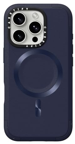 CASETiFY Force iPhone 16 Pro Case [Slim / 6.6ft. 3X Military Grade Drop Protection/Compatible with Magsafe] - Navy