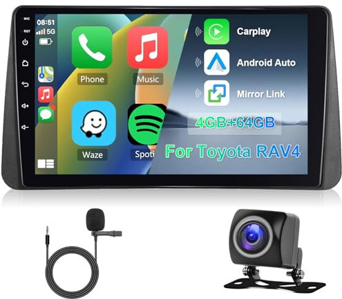 8 Core 4G+64G Autoradio per FIAT TIPO/EGEA 2016-2020, Hodozzy Android 9 Pollici Touch Screen GPS Carplay Android Auto, Stereo 2 Din Bluetooth DSP WiFi FM RDS Camera Schermo Radio per Fiat Tipo Egea