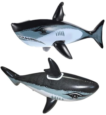 Aurgiarme Flotador Inflable para Piscina Peces Balsa Piscina Dibujos Animados para Niños Flotante para Patio Trasero Juguete Flotante para Reunión Familiar 2 Uds.