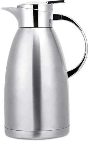 Pot à café en Acier Inoxydable à Double paroi Thermos Isolé Sous Vide Thermos Chaud, Pichet Sous Vide en Acier Inoxydable, pour Thé, Eau, Café, Boissons Glacées, Pot Isolant