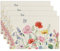 Mohn Blumen Platzsets 4er Set Schmetterling Blume Tischsets Waschbar Platzsets 30x45cm Frühlings Dekor für Küche, Drinnen, Restaurant, Urlaub, Party