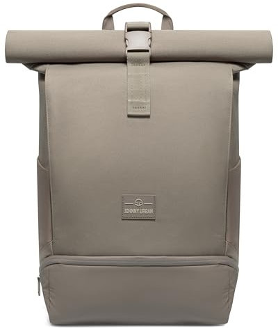 Johnny Urban Zaino Porta PC Donna e Uomo Grigio - Allen Medium - Rolltop per Lavoro Viaggio Università - Scomparto per Laptop 16 Pollici - 15-18L - Idrorepellente