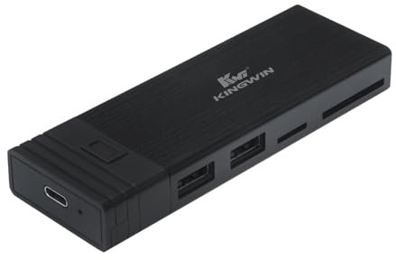 Kingwin M.2 NVMe SSD Enclosure Card Reader (USB2.0) USB HUB USB-C 3.2 Gen 2 Super Speed