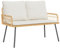 vidaXL Gartenbank Natur 114x64x78 cm Poly Rattan