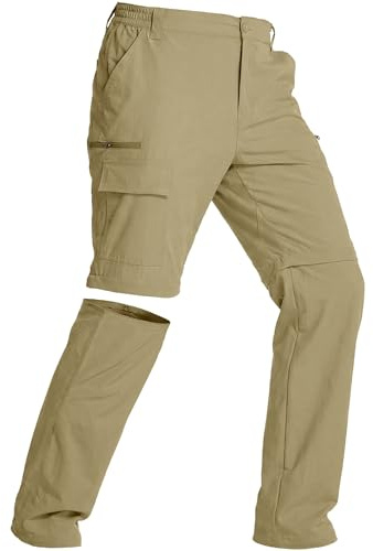 Jogwits Wanderhose Herren Zip-Off Atmungsaktiv Trekkinghose mit 6 Taschen | Leichte Outdoorhose, 3 in 1 Abnehmbar Funktionshose, 4-Wege-Stretch, Schnelltrocknend Cargo Hosen Herren für Wandern Reisen