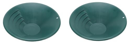 Beufee Padella Oro 260 mm, 2 Pezzi 10,2 Pollici per Esterni in Oro prospettico Kit per Il rilevatore Metallico Accessori per setacciatura Addominali Che Lava Il setaccio Vassoio