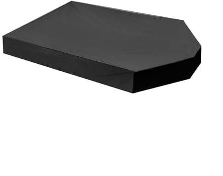 Lastdaytime Sandkasten-Schutzhülle für den Außenbereich, Bootsform, Gartenüberdachung, wasserdichte Aufbewahrungsabdeckung, 160 x 113 x 22 cm (schwarz)