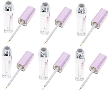 Zerodeko 6 Stück-pack 5,5ml Nachfüllbare Mascara Tuben aus Abs Leichte Wimperntusche Behälter mit Quadratischem Design für Selbstgemacht Eyeliner und Kosmetische Aufbewahrung